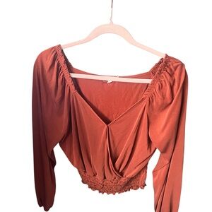 Chic Terracotta Women's Blouse